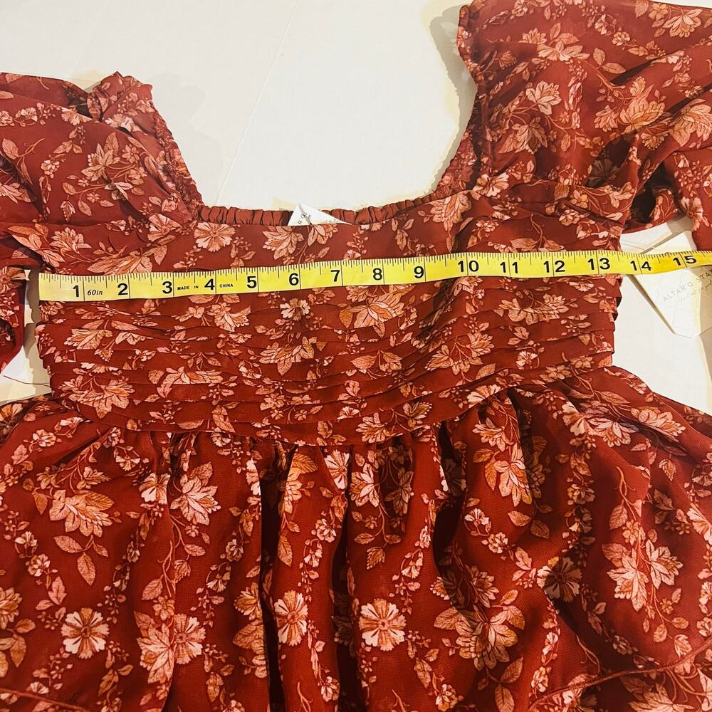 Altar’d State Floral Long Sleeve Layered Dress Size S Small NWT Multicolor - Picture 6 of 7